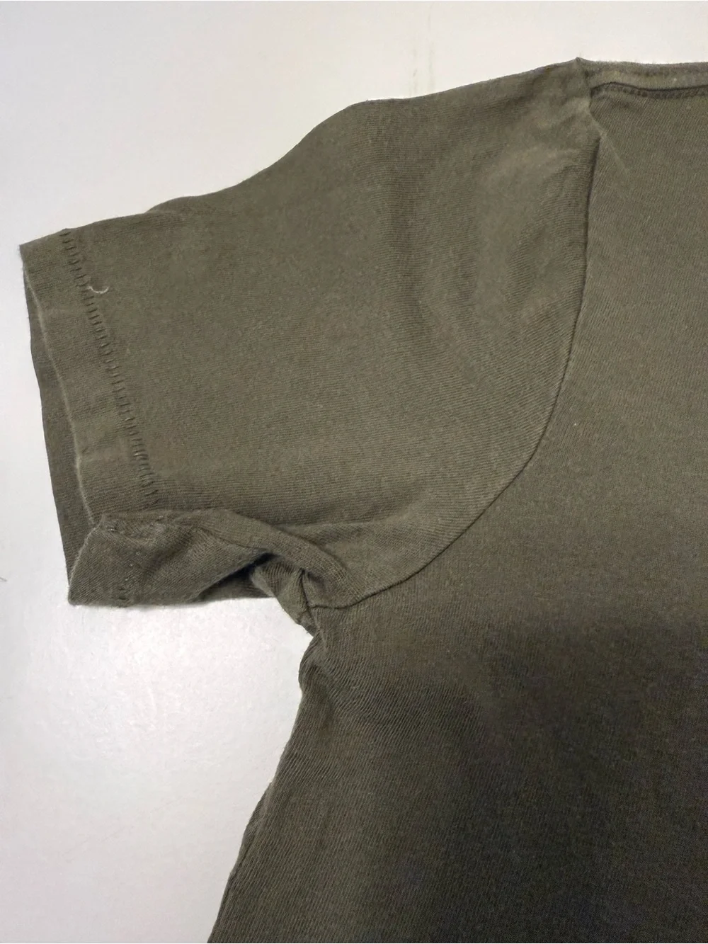 GAP Olive Green Tee with Yellow & Blue Embroidered Graphic